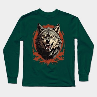 Roaring Wolf Art Long Sleeve T-Shirt